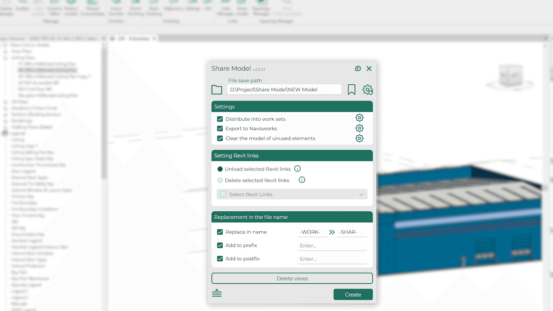 SHARE MODEL plugin