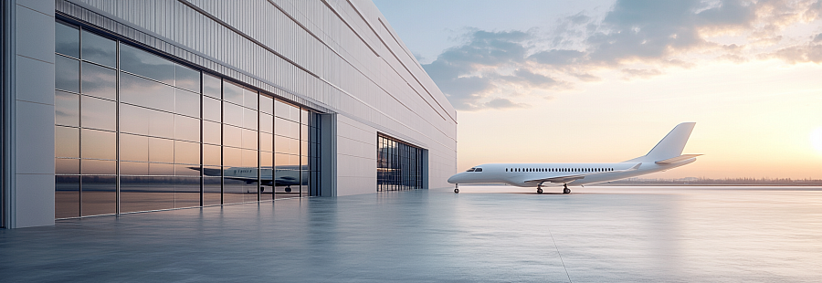 Planung des Flugzeughangars