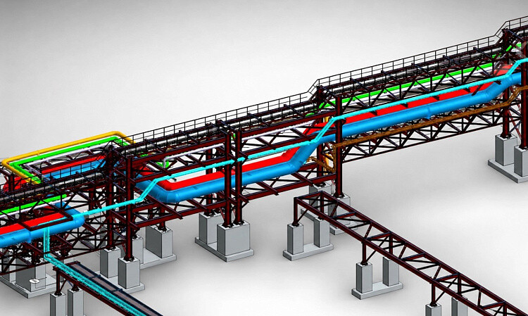 Rohrbrücke für Verfahrensrohrleitungen
